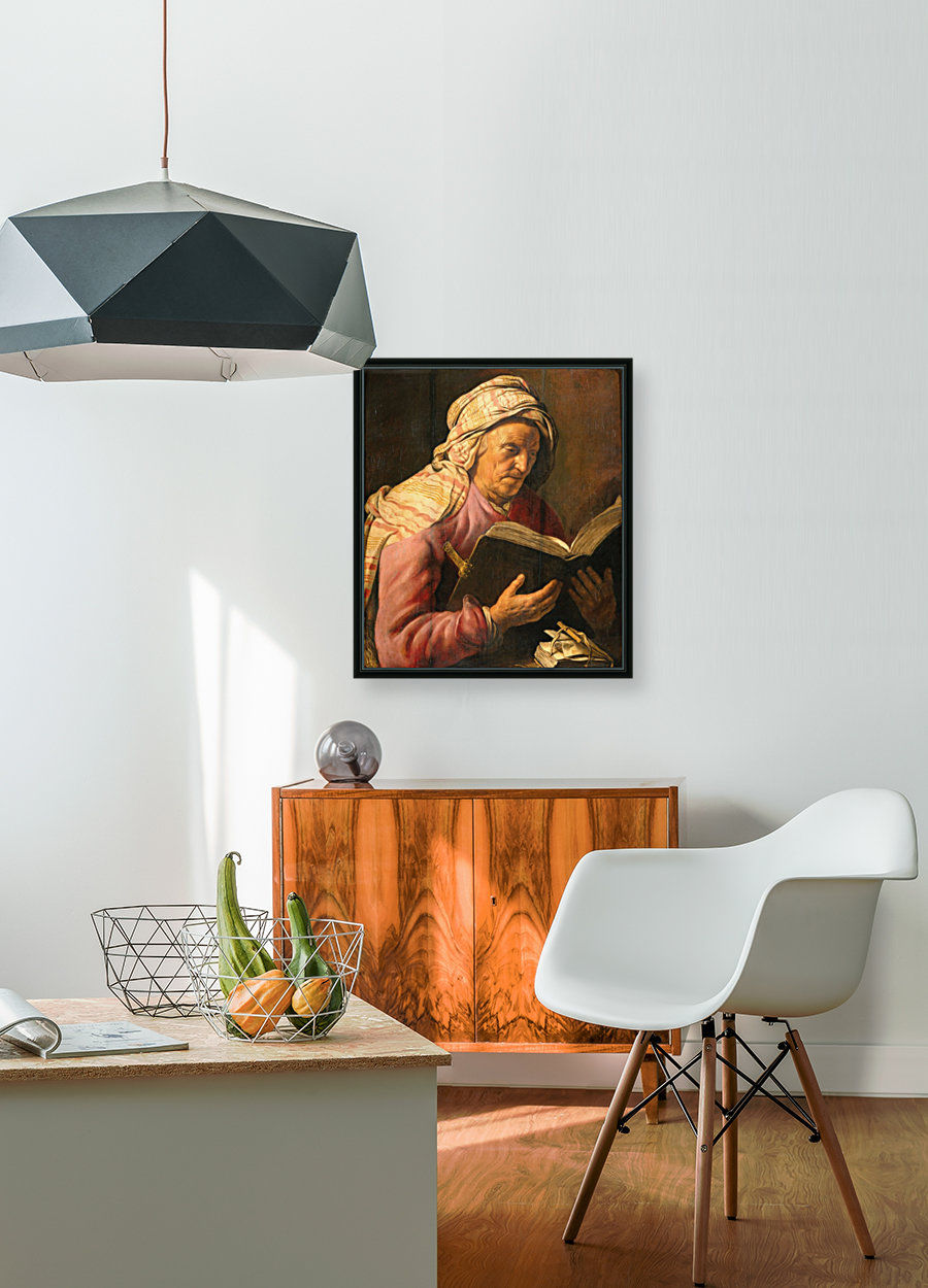 Lezende oude vrouw Reproduction