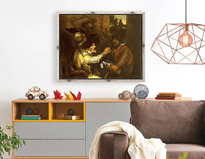 Fighting Card-players and Death by Jan Lievens