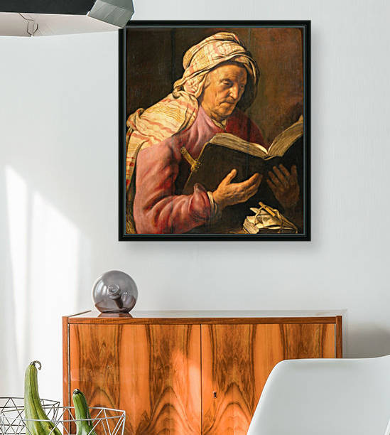 Lezende oude vrouw by Jan Lievens