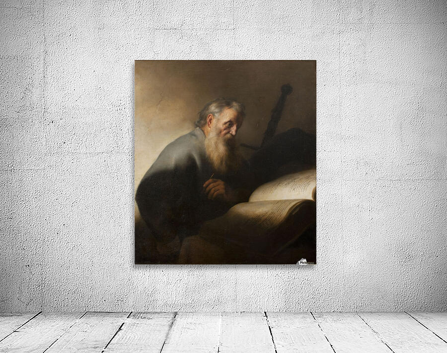 An old man reading Wall Preview