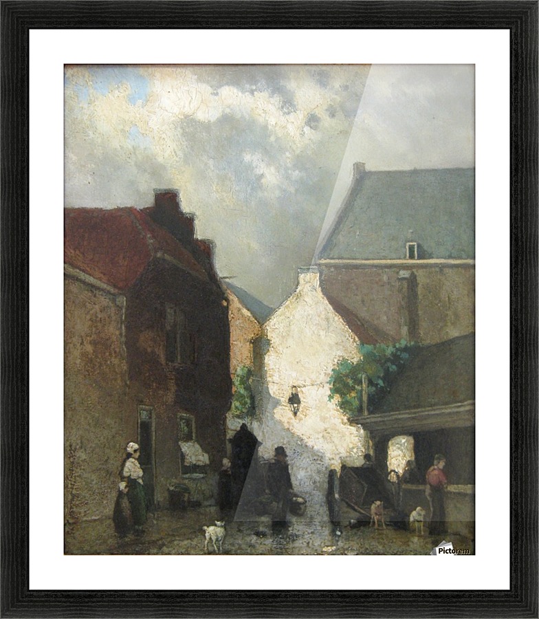 Vismarkt te Den Haag Picture Frame print