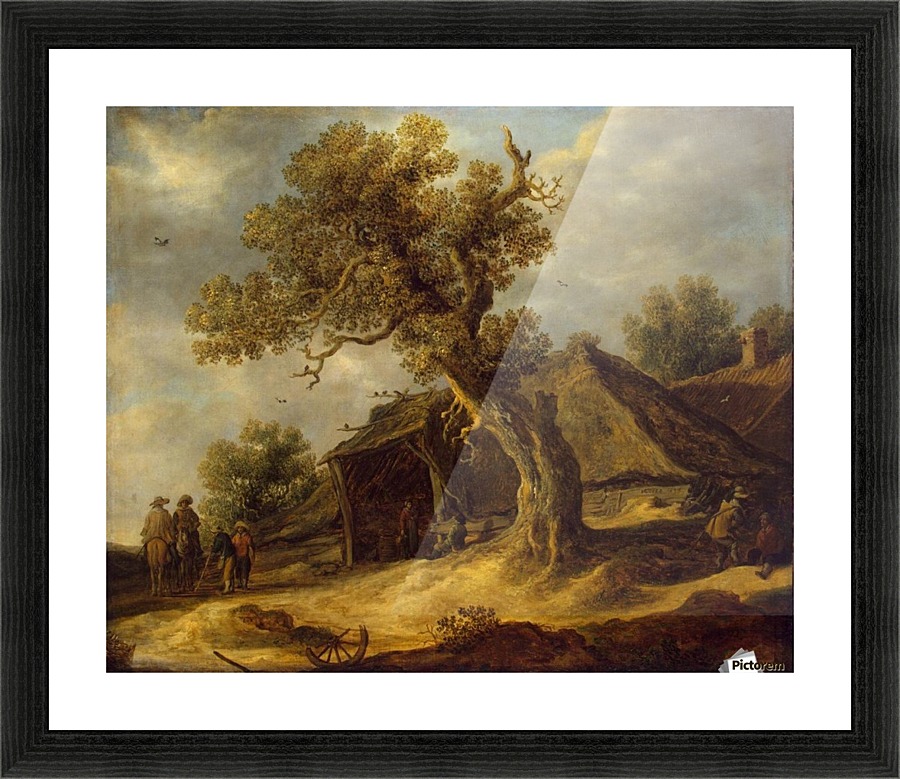Landscape with Oak Picture Frame print