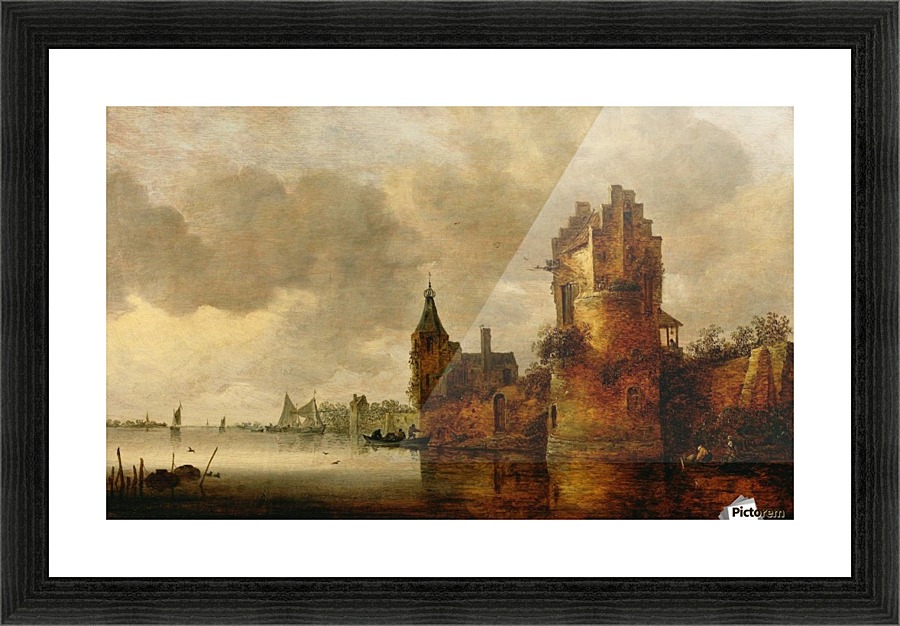 Estuary with Round Tower Picture Frame print