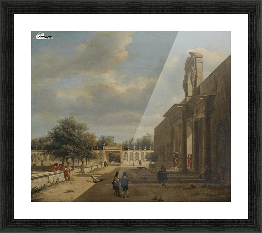 A Palatial Garden Picture Frame print