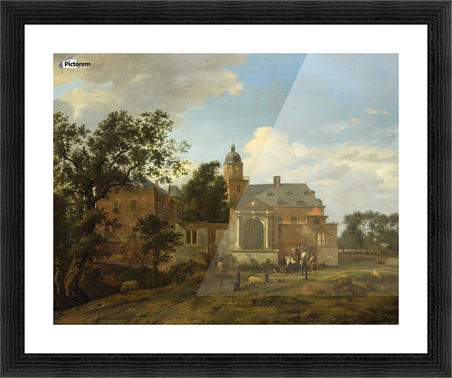 Palace with figures Picture Frame print