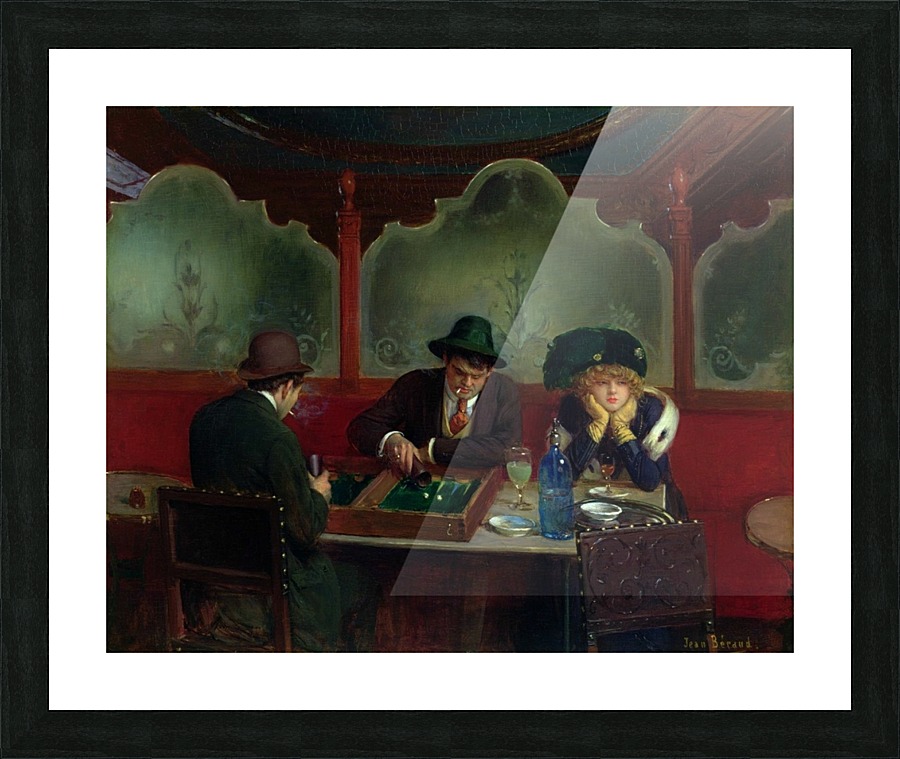 The Backgammon players Picture Frame print