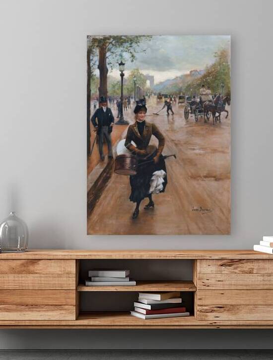 The dressmaker on the Champs Elysees by Jean Beraud