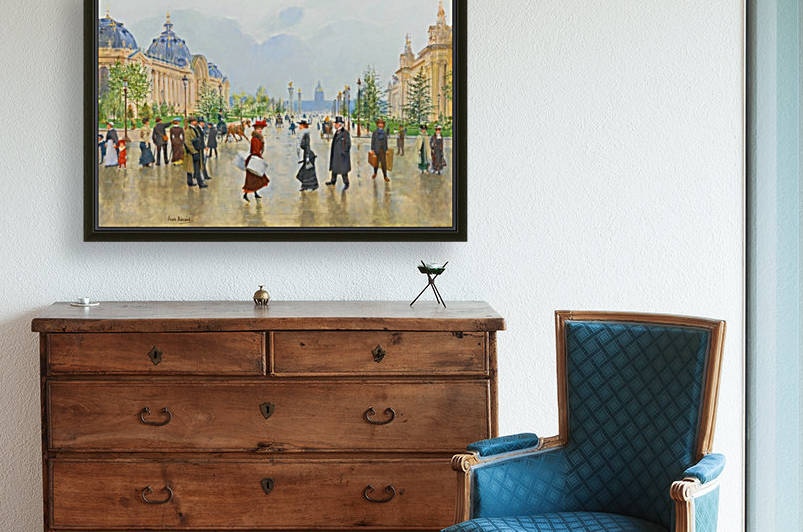 A rainy day in Paris by Jean Beraud