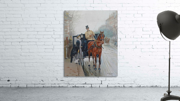 Lady entering the carriage Wall Preview