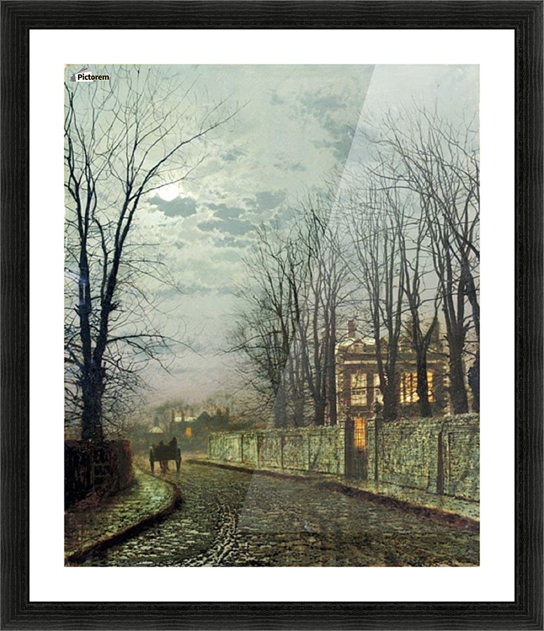 A Wintry Moon Picture Frame print