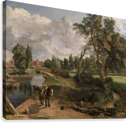 Scene on a Navigable River Canvas Print