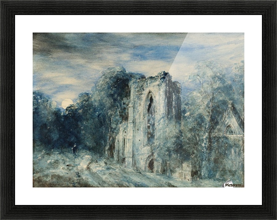 Netley Abbey by Moonlight Picture Frame print