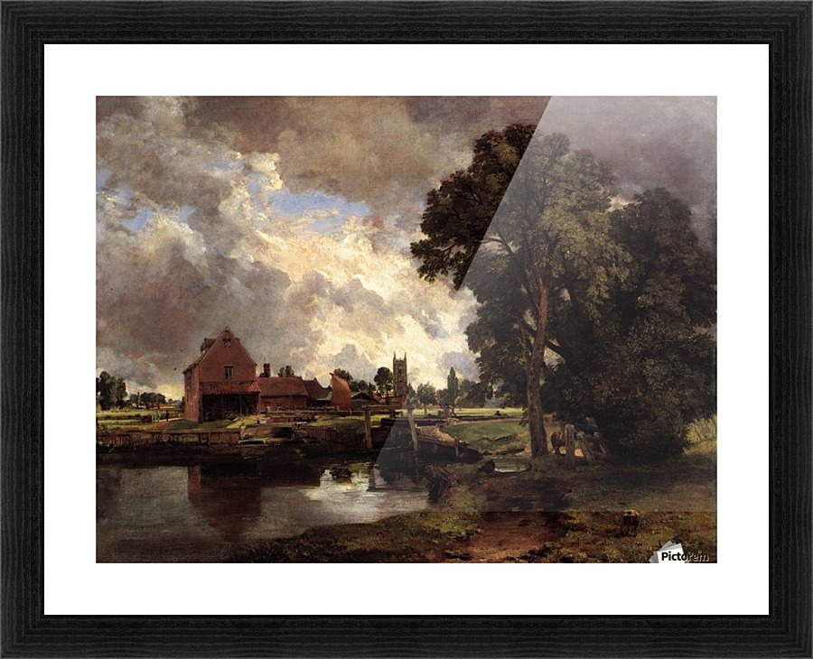 Dedham Lock and Mill Picture Frame print
