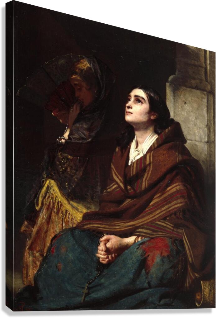 A woman praying by John Phillip Wall Art