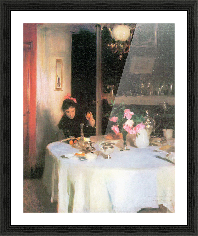 The breakfast table Picture Frame print