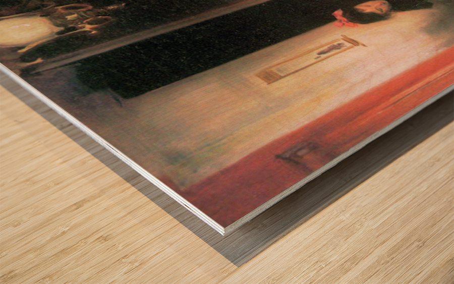 The breakfast table Wood print