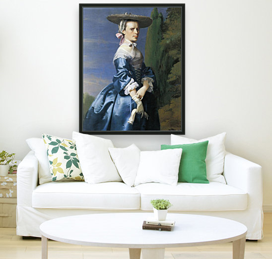 A lady in blue dress by John Singleton Copley Wall Art