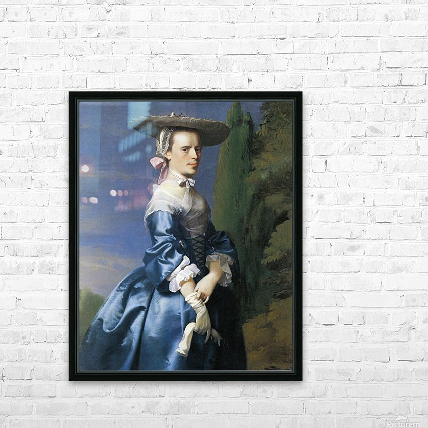 A lady in blue dress by John Singleton Copley Wall Art