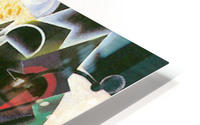 Book pipe and glasses HD Metal print