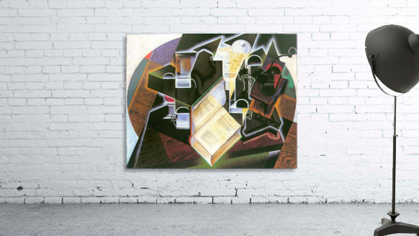 Book pipe and glasses Wall Preview
