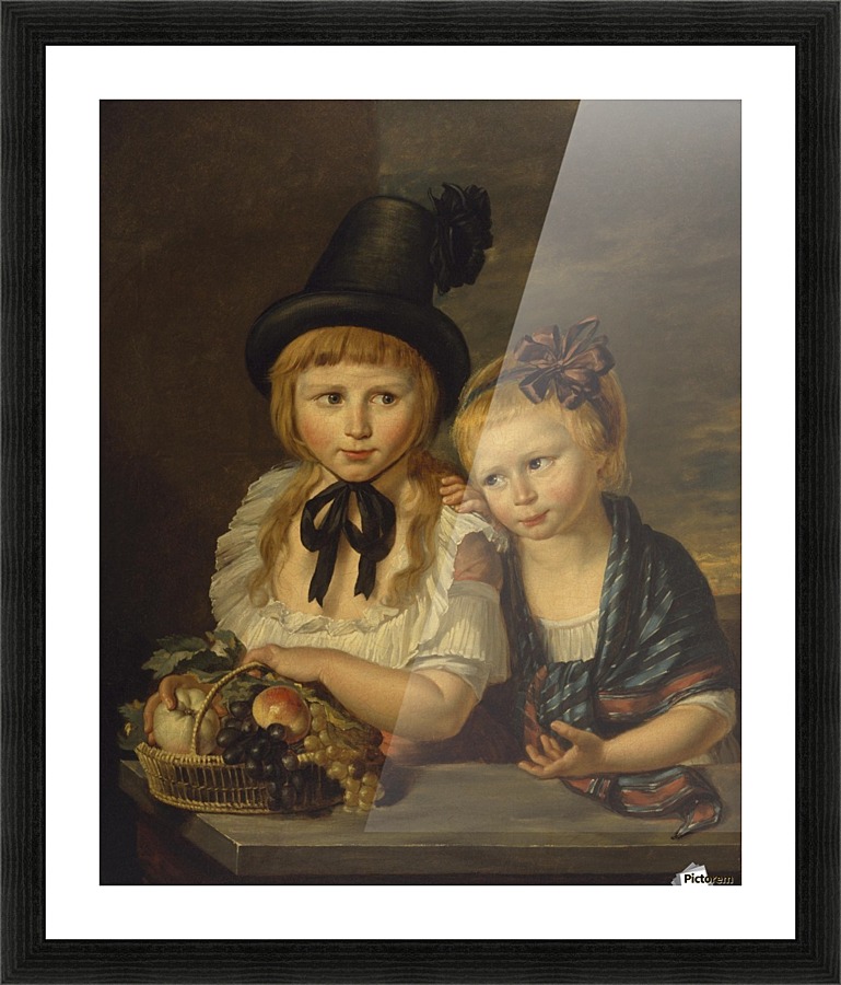 Two Children Picture Frame print