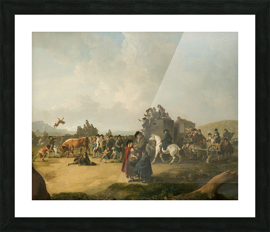 Bull Baiting Picture Frame print
