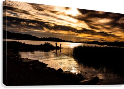Golden Silhouette Canvas Print