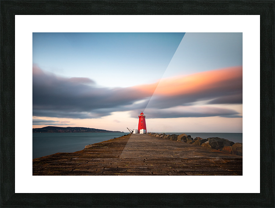 Poolbeg Lighthouse Sunset Dublin Picture Frame print