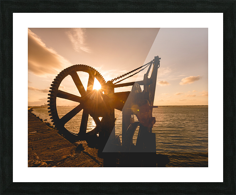 Poolbeg Crane Dramatic Dublin Picture Frame print