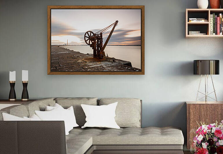 Poolbeg Crane Sunset Dublin by Timmy Keane