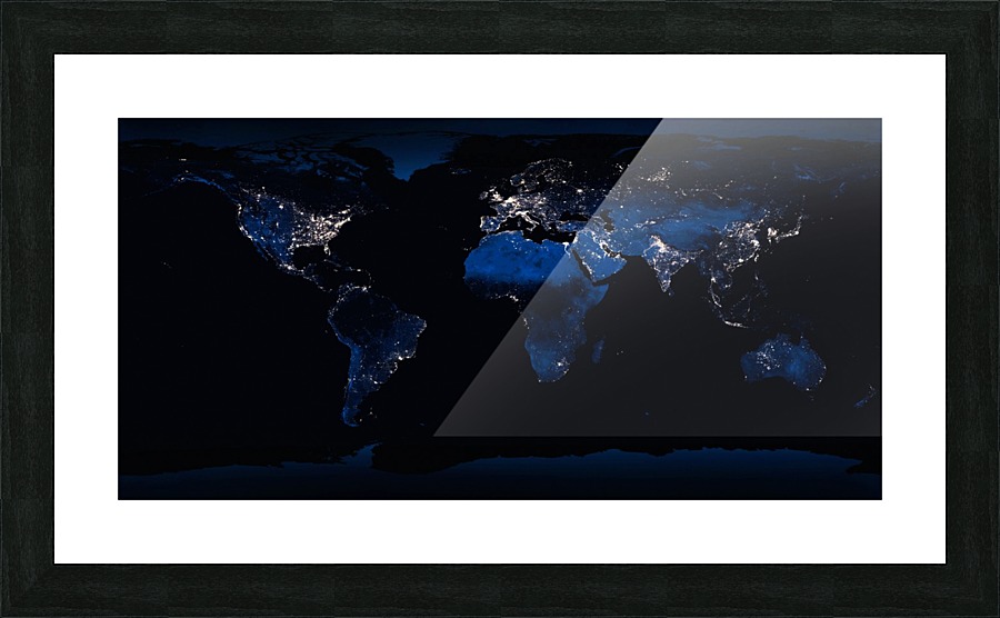 Earths Lights Picture Frame print