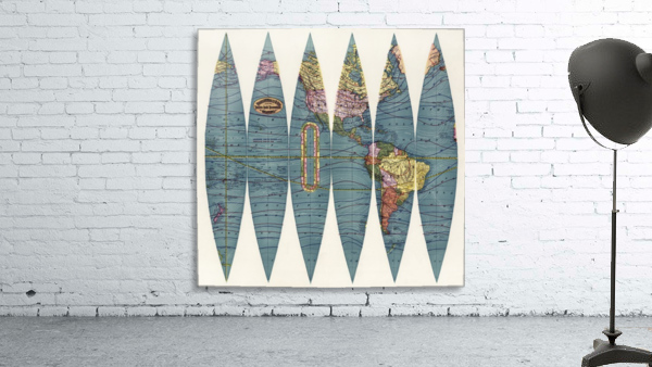 1891 Terrestrial Globe  Wall Preview
