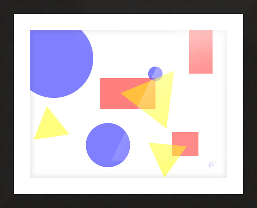 Shapes on a White Background Picture Frame print