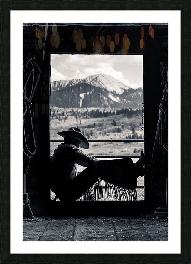 Cowboy Picture Frame print