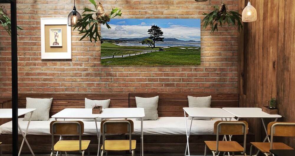 18th at Pebble Beach Pano by Judy Vincent Photography