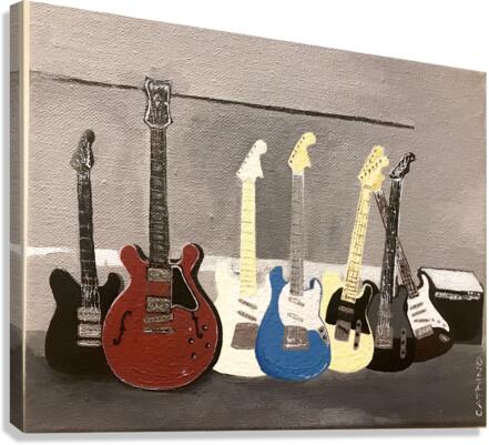Keefs Guitars Canvas Print