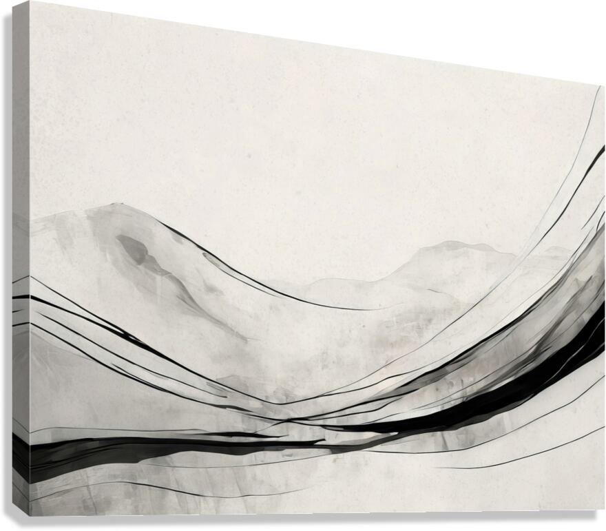 Landscape in Black and White Canvas Print