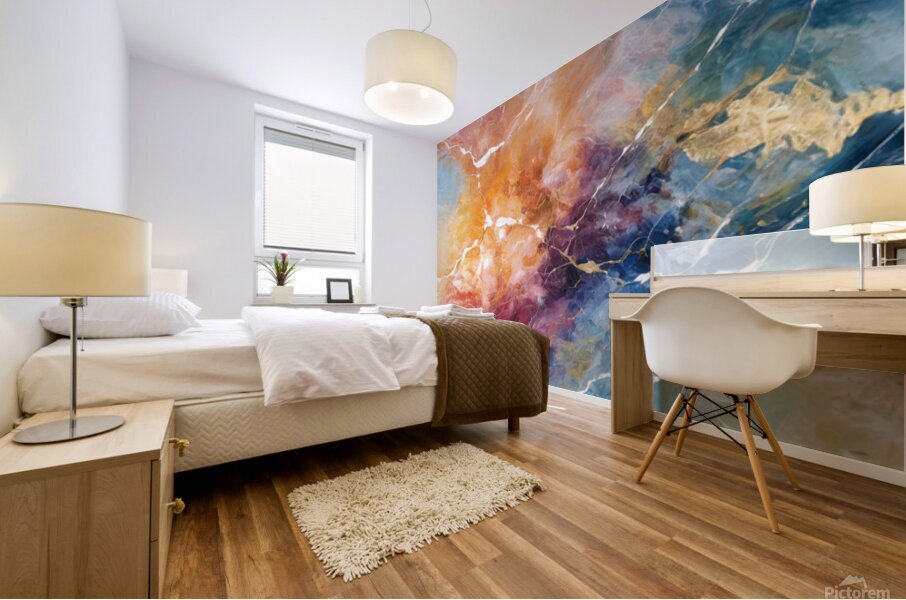 Celestial Fireworks Mural print