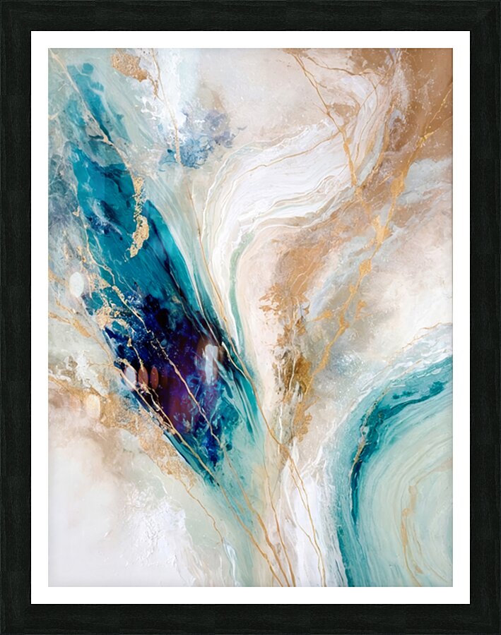 Aqua Currents Picture Frame print