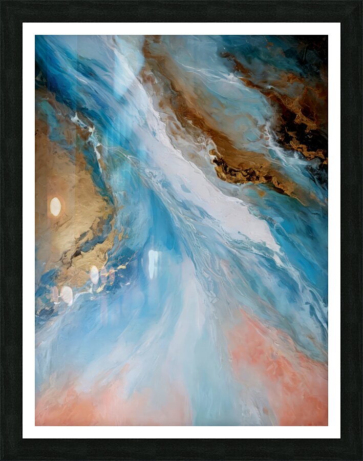 Azure Currents Picture Frame print