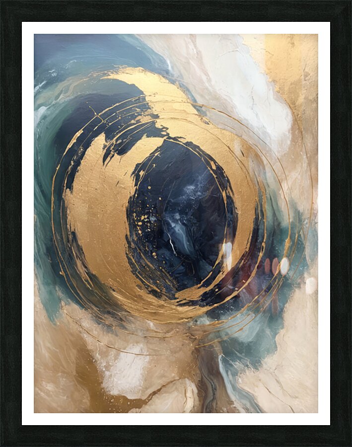 Golden Vortex Picture Frame print