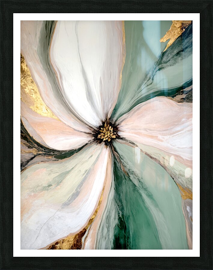 Radiating Petals Picture Frame print