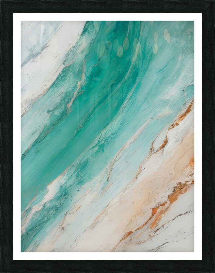 Aqua Currents Picture Frame print