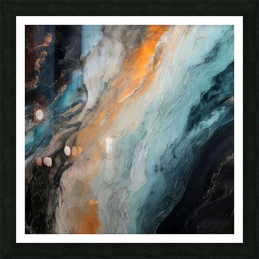 Opalescent Marbling Picture Frame print