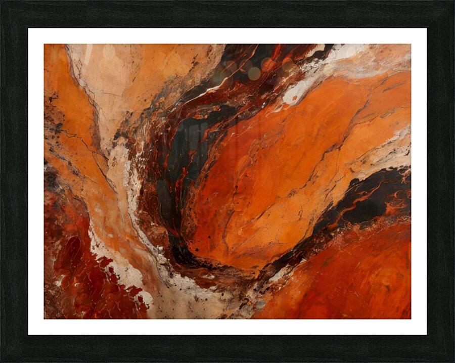 Tiger Eye Marble Picture Frame print