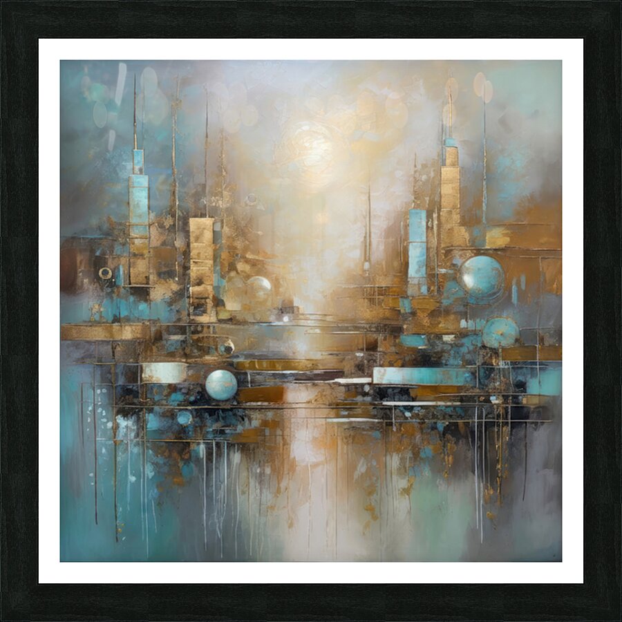 The Metallic Oasis Picture Frame print