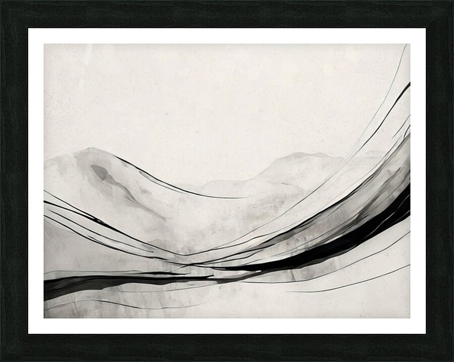 Landscape in Black and White Picture Frame print