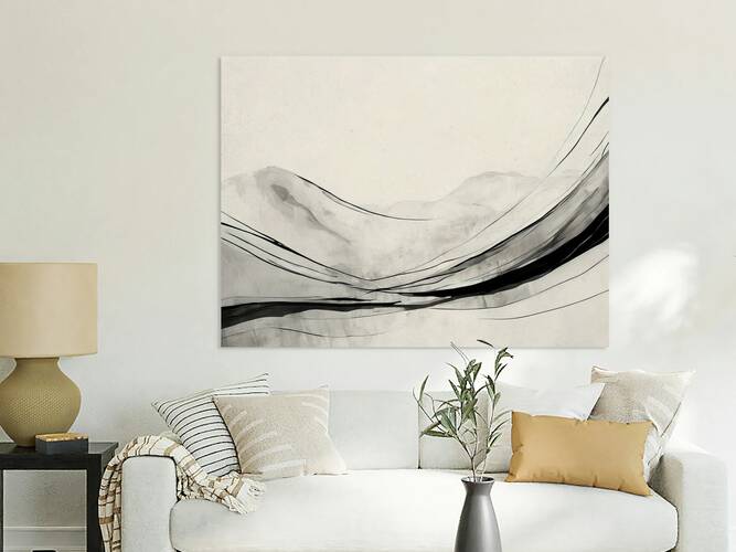 Landscape in Black and White Reproduction
