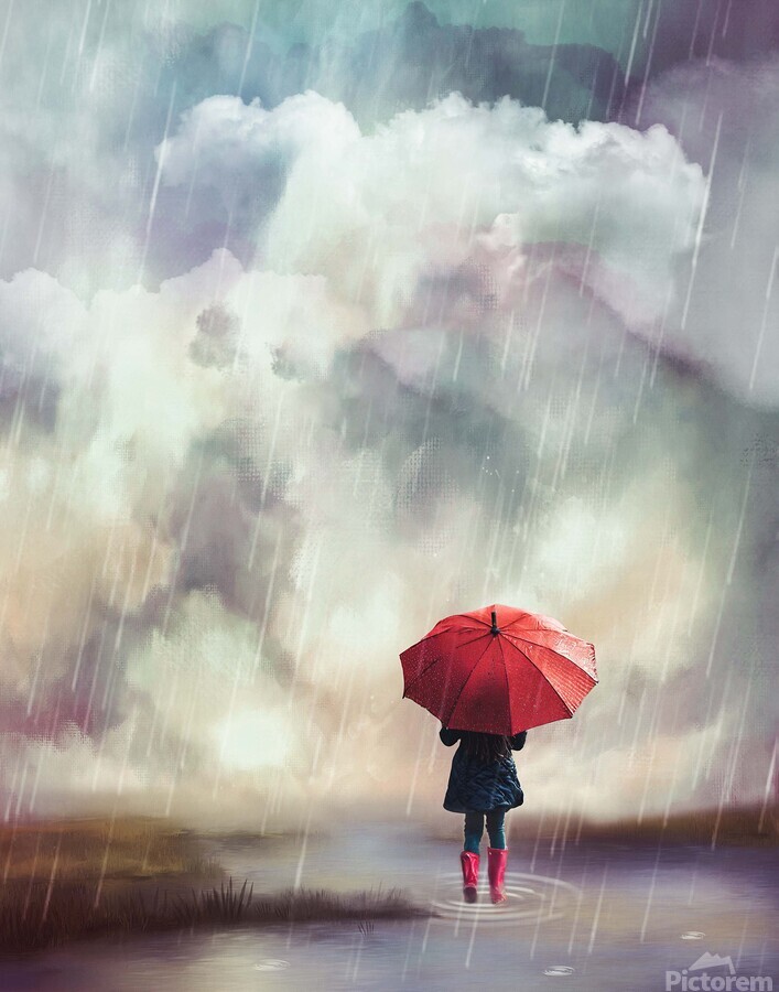 rainy day by Susan Paradise Burke Wall Art