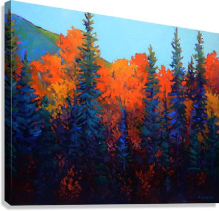 Beatton River Valley in Fall Canvas Print